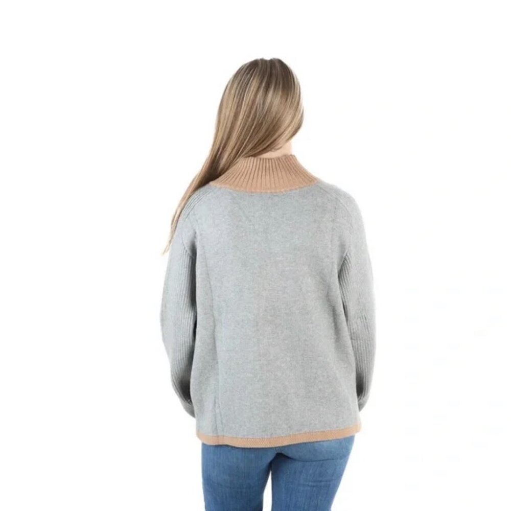 Horse Equestrian Knit Cardigan Sweater Cape Shrug Gray Horses Western S New - Picture 5 of 7